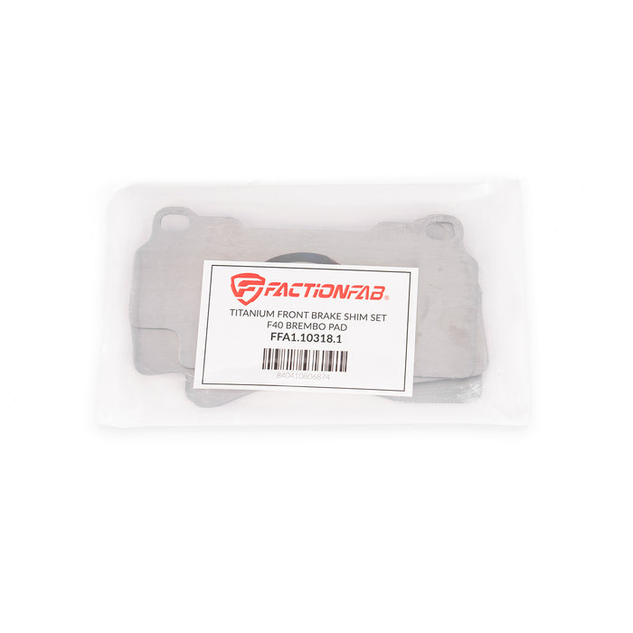 FactionFab Titanium Front Brake Shim F40 Brembo Pad